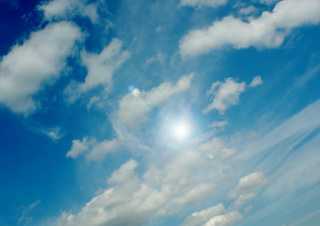 Cloudy sky backgroundの写真素材