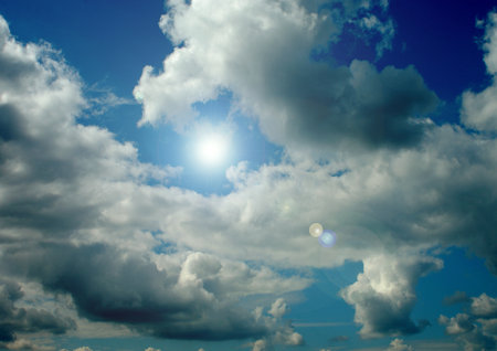 Cloudy sky backgroundの写真素材