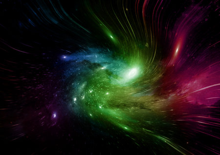 Stars of a planet and galaxy in a free space Elements of this image furnished by . 3D renderingの写真素材