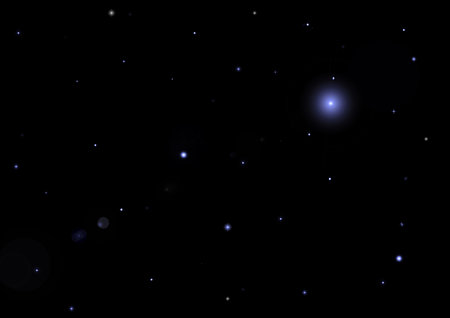 Stars of a planet and galaxy in a free spaceの写真素材