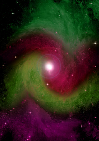 Stars of a planet and galaxy in a free spaceの写真素材