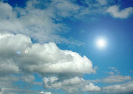 Cloudy sky backgroundの写真素材