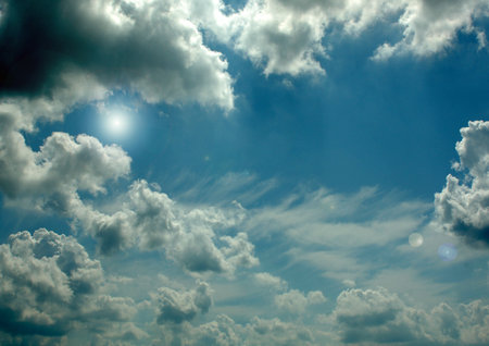 Cloudy sky backgroundの写真素材