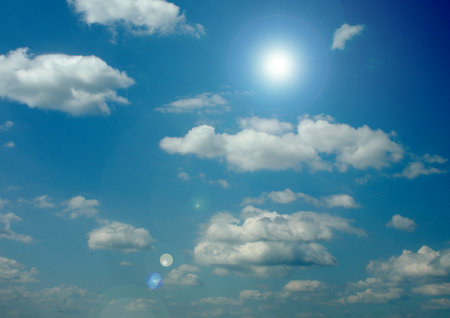 Cloudy sky backgroundの写真素材