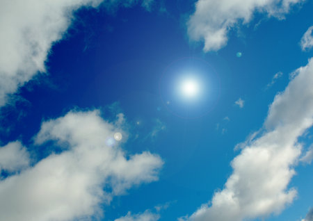 Cloudy sky backgroundの写真素材