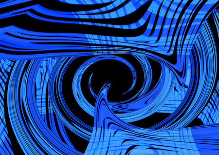 Abstract overlap geometric shape on dark navy blue backgroundの写真素材