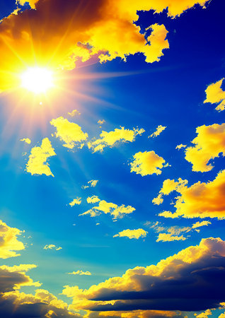 white air clouds in the blue skyの写真素材