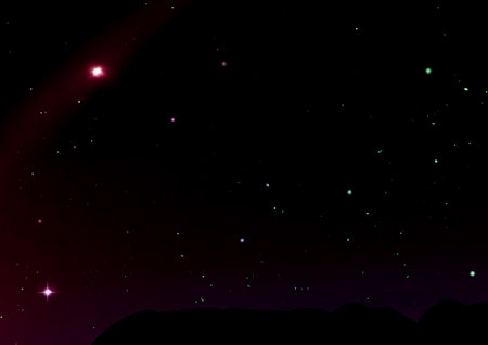 galaxy in a free space. 3D renderingの写真素材