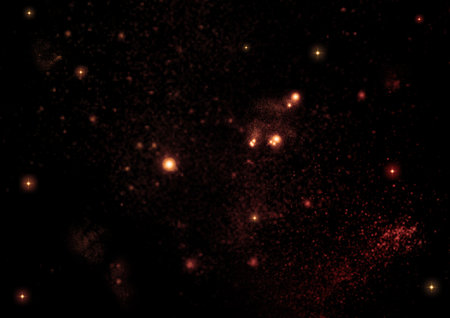 galaxy in a free space. 3D renderingの写真素材