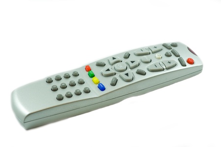 The silvery panel from the TV on white background