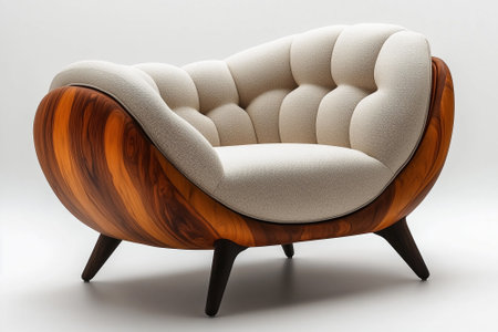 Classic sofa on white background.Digital illustration.3d rendering.の素材