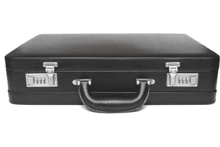 black briefcase on white backgroundの写真素材