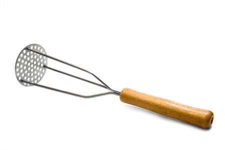 Potato masher ricer isolated on white backgroundの写真素材