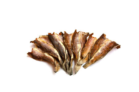 Drying up salted snake-head fish