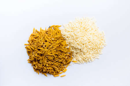 White rice and the paddyの写真素材