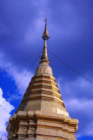 Pagoda Temple in the sky brightのeditorial素材