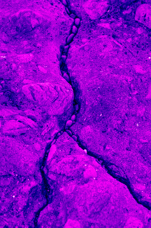 violet mimal concept. crack in the stoneの写真素材