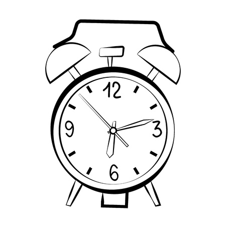 Alarm clock sketchのイラスト素材