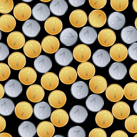 Coin seamless patternのイラスト素材