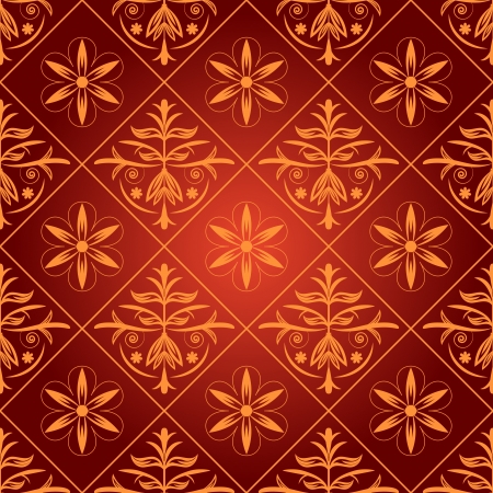 Abstract floral seamless patternのイラスト素材