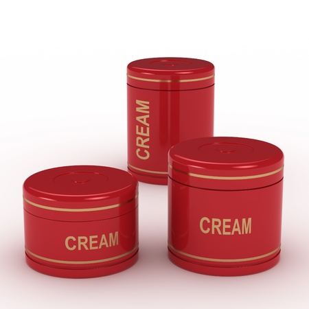 Cream jarsの写真素材