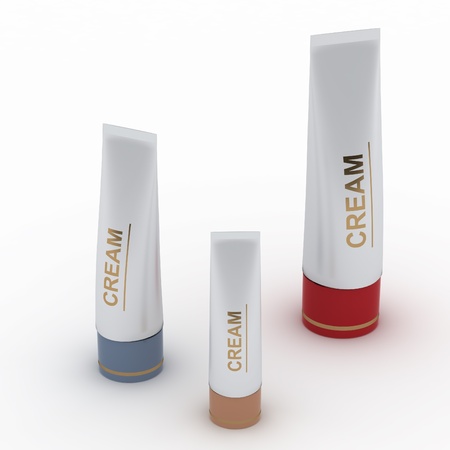 Cream setの写真素材