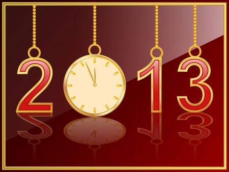 New Year vector cardのイラスト素材