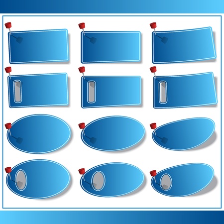 Labels vector setのイラスト素材