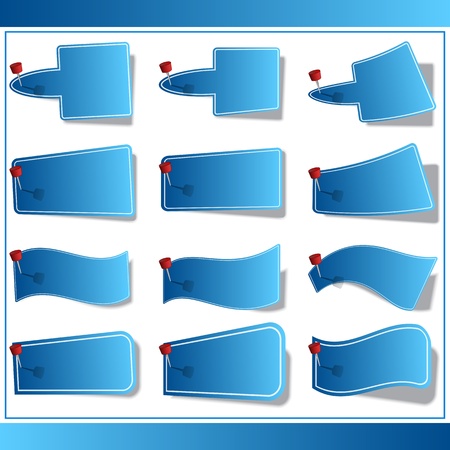 Labels vector setのイラスト素材