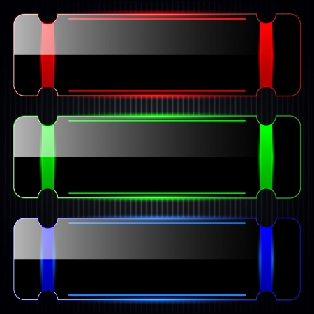 Glass vector bannersのイラスト素材