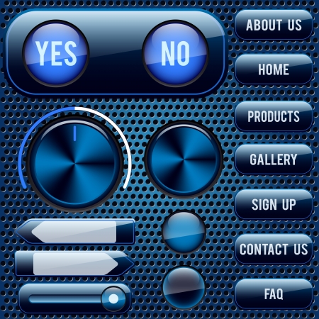 Interface elements vector setのイラスト素材