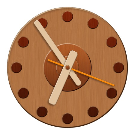 Wooden clock icon
