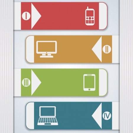 Paper banners vector setのイラスト素材
