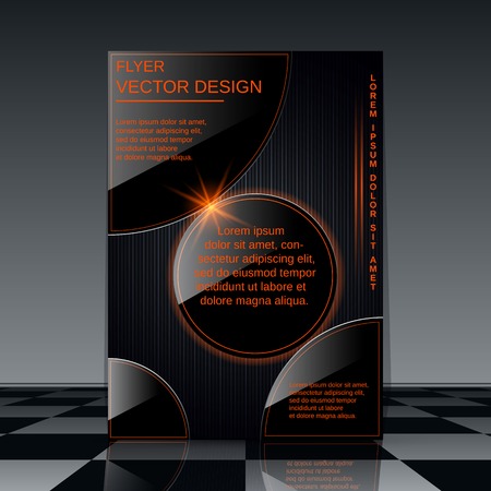 Futuristic flyer vector templateのイラスト素材