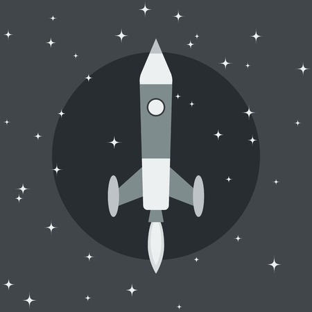 Cartoon rocket launchのイラスト素材
