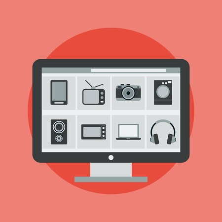 Online shopping conceptのイラスト素材