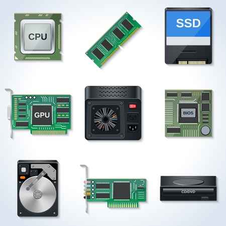 Hardware vector iconsのイラスト素材