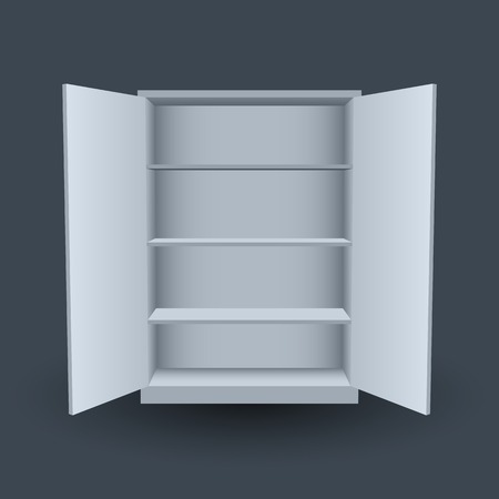 Empty cupboard vector illustrationのイラスト素材