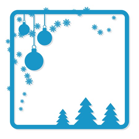 Christmas and New Year vector frameのイラスト素材