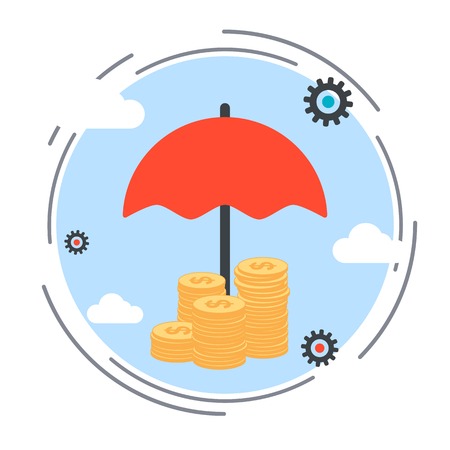 Insurance, funds protection, financial security vector conceptのイラスト素材