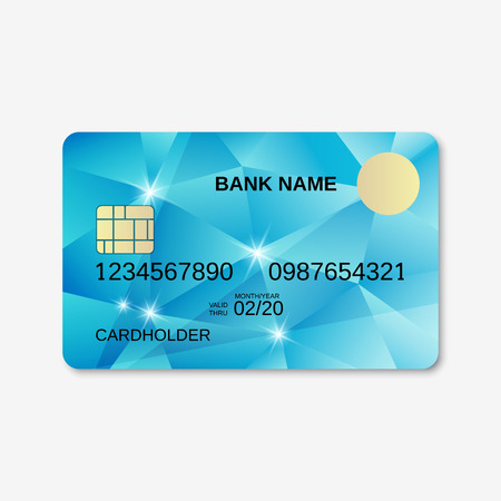 Bank card, credit card, discount card design templateのイラスト素材