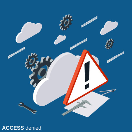 Access denied flat isometric vector concept illustratioのイラスト素材