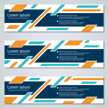 Abstract geometric banners vector templatesのイラスト素材