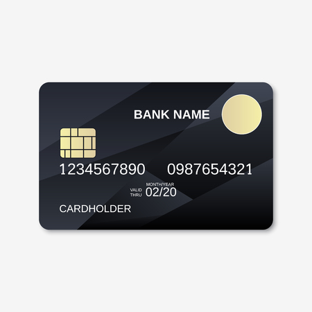Bank card, credit card, discount card design templateのイラスト素材