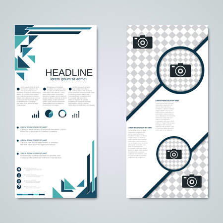 Modern roll-up business banners vector design templateのイラスト素材
