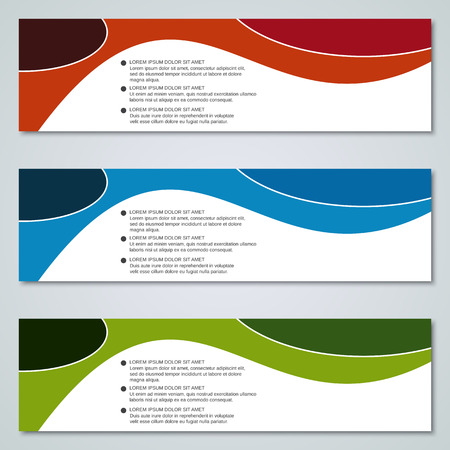 Abstract geometric banners vector templates collectionのイラスト素材