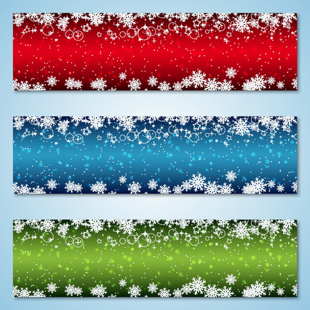 Christmas and New Year colorful vector banners collectionのイラスト素材