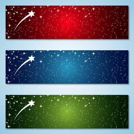 Christmas and New Year colorful vector banners collectionのイラスト素材