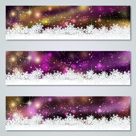 Christmas and New Year colorful luxury vector banners templates collectionのイラスト素材