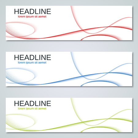 Abstract style web banners vector templates collectionのイラスト素材